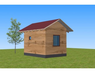 Баня 3х4 м 150x150 мм. из профилированного бруса