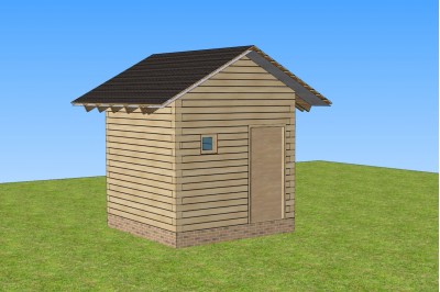 Баня 3х3 м 150x150 мм. из профилированного бруса