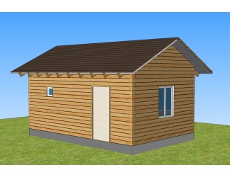 Баня 6х4 м. 150x150 мм. из профилированного бруса