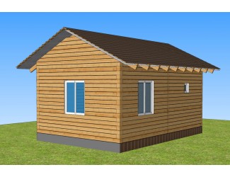 Баня 6х4 м. 150x150 мм. из профилированного бруса