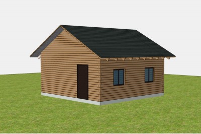 Баня 6х6 м. 150x150 мм. из профилированного бруса