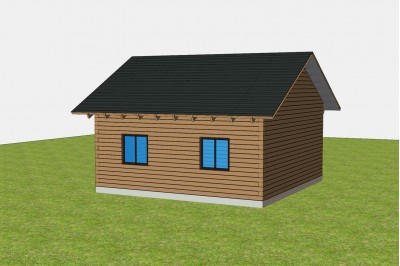Баня 6х6 м. 150x150 мм. из профилированного бруса