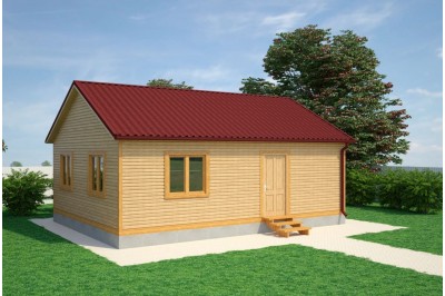 Баня 6х8 м. 150x150 мм. из профилированного бруса 