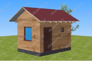 Баня 3х4 м. из бруса 150x200 мм. под усадку 