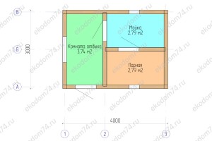 Баня 3х4 м 150x150 мм. под усадку