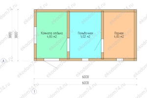 Баня 6х3 м. 150x150 мм. под усадку
