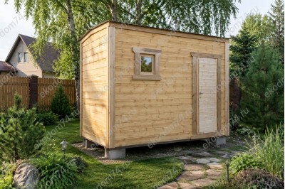 Баня каркасная размер 2,3×3 м. (2 отделения)