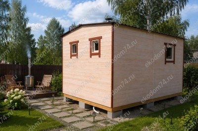 Баня каркасная размер 3×4 м. (3 отделения)