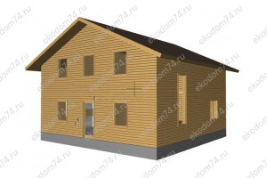 Дом 8х8 м. 150x150 мм. с мансардным этажом и вторым светом под усадку