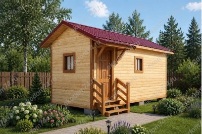 Баня 6х3 м. 150x150 мм. из профилированного бруса 
