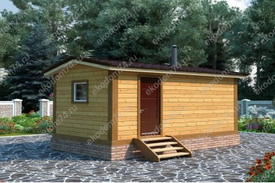 Баня 6х3 м. 150x200 мм. из профилированного бруса