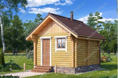 Баня 4х4 м. 150x200 мм. из профилированного бруса