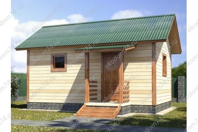 Баня 6х4 м. 150x150 мм. из профилированного бруса