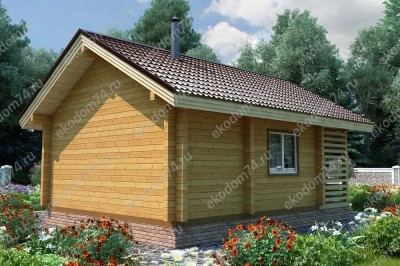 Баня 6х8 м. 150x200 мм. из профилированного бруса