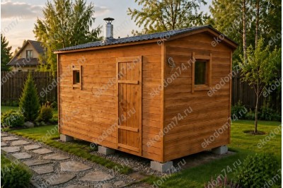 Баня каркасная размер 2×4 м. (2 отделения)